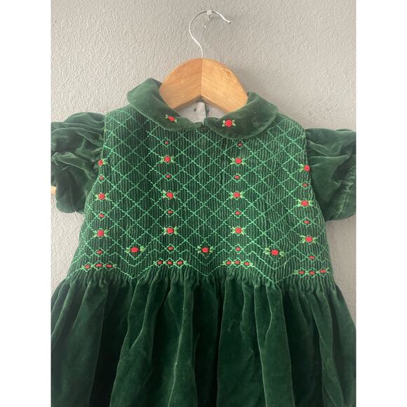 Anavini Velvet Hand Smocked Dress - Picture 3 of 8